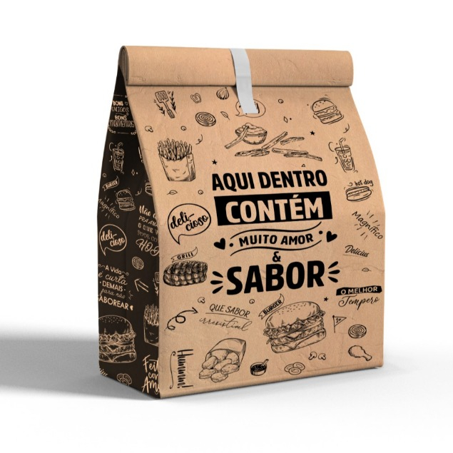 Saco Delivery SOS Kraft M 30x20x12 - O Melhor Sabor C/ 50 Unidades em Oferta na Shopee