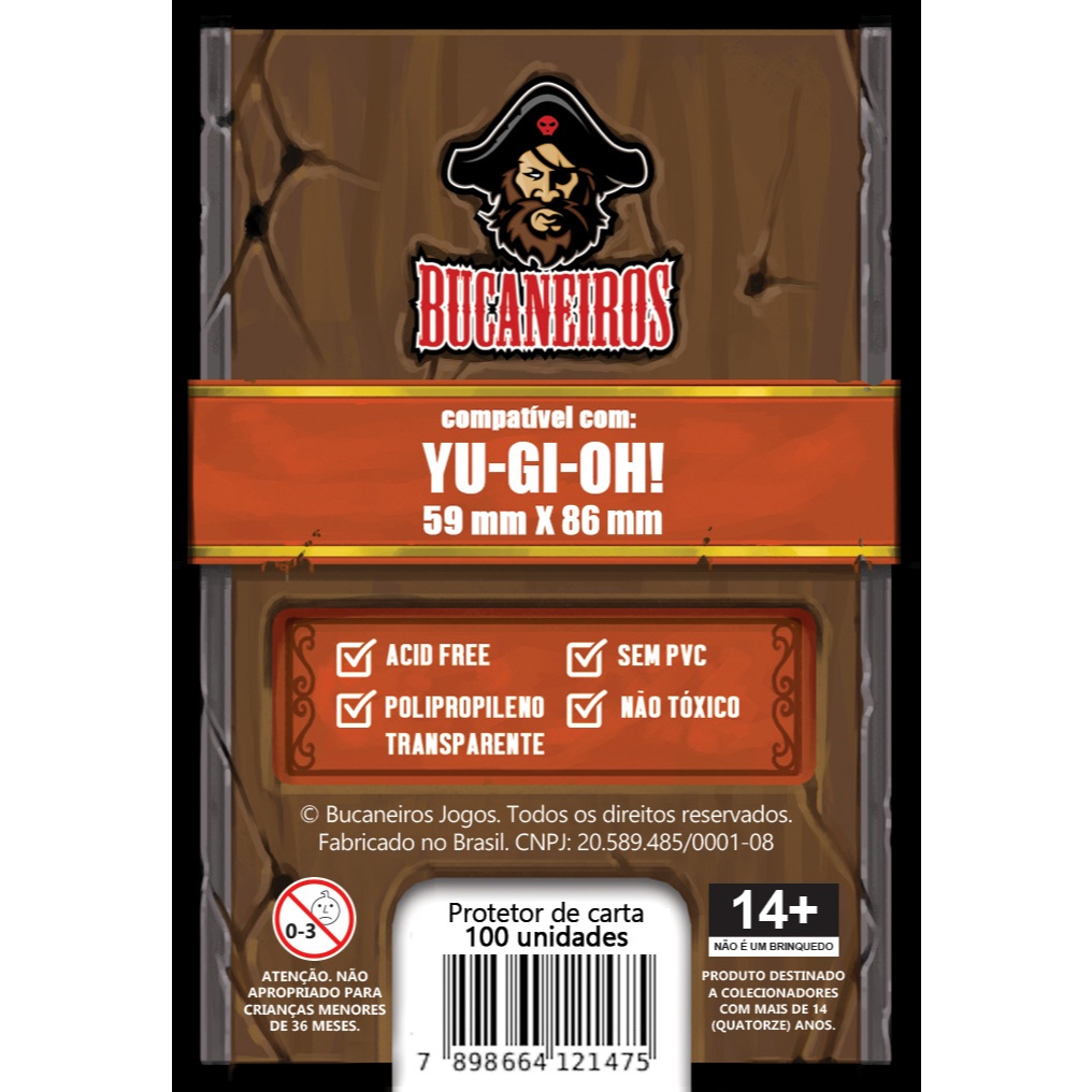 Sleeve Yu-Gi-Oh (59x86mm) - Bucaneiros - 100 unidades em Oferta na Shopee