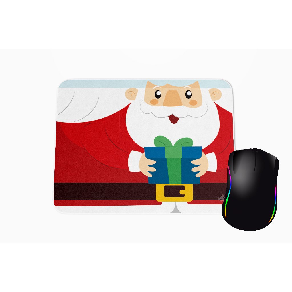Mousepad Pinguim Papai Noel  Natal Christmas festas Ano Novo Personalizado