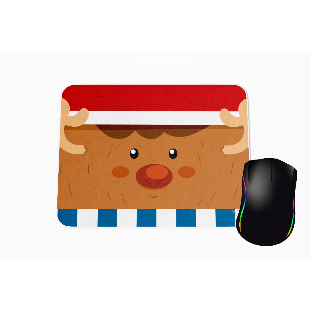Mousepad Pinguim  Rena do Papai Noel  Natal Christmas festas Ano Novo Personalizado