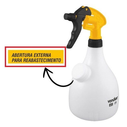 Pulverizador Borrifador 1 Litro - 1L - 1000ml Spray Regulável - Abertura para Reabastecimento