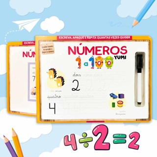 Livro Infantil Mágico Aprenda A Escrever Números 1 a 100 C/ Caneta Apagável - Caligrafia Alfabetização em Oferta na Shopee
