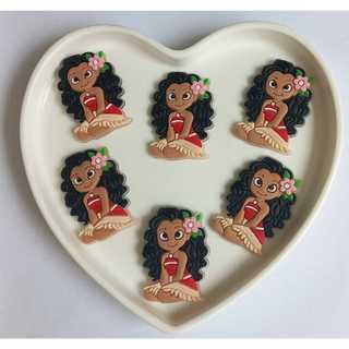 Aplique Emborrachado 6und Infantil Moana Laços Tiaras Prendedores Artesanato DIY em Oferta na Shopee