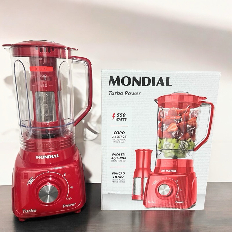 Liquidificador Mondial com Filtro L99 FR 500W 2,2L Vermelho -127V