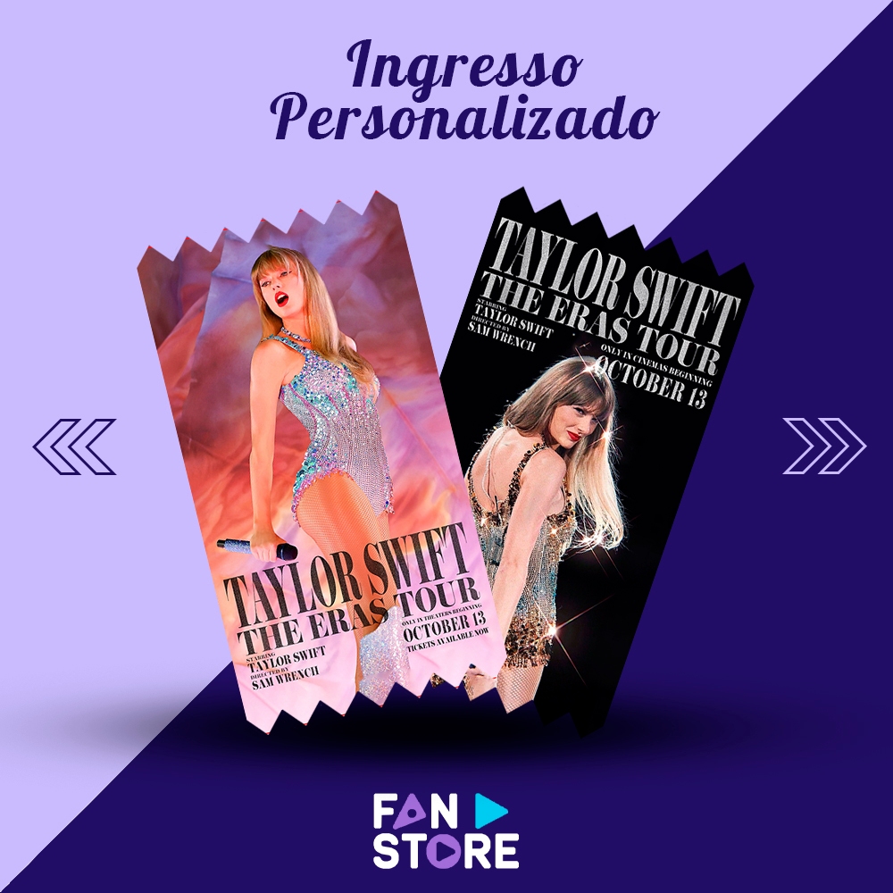 Ingresso Colecionável Holográfico – "The Eras Tour Film" (Taylor Swift)