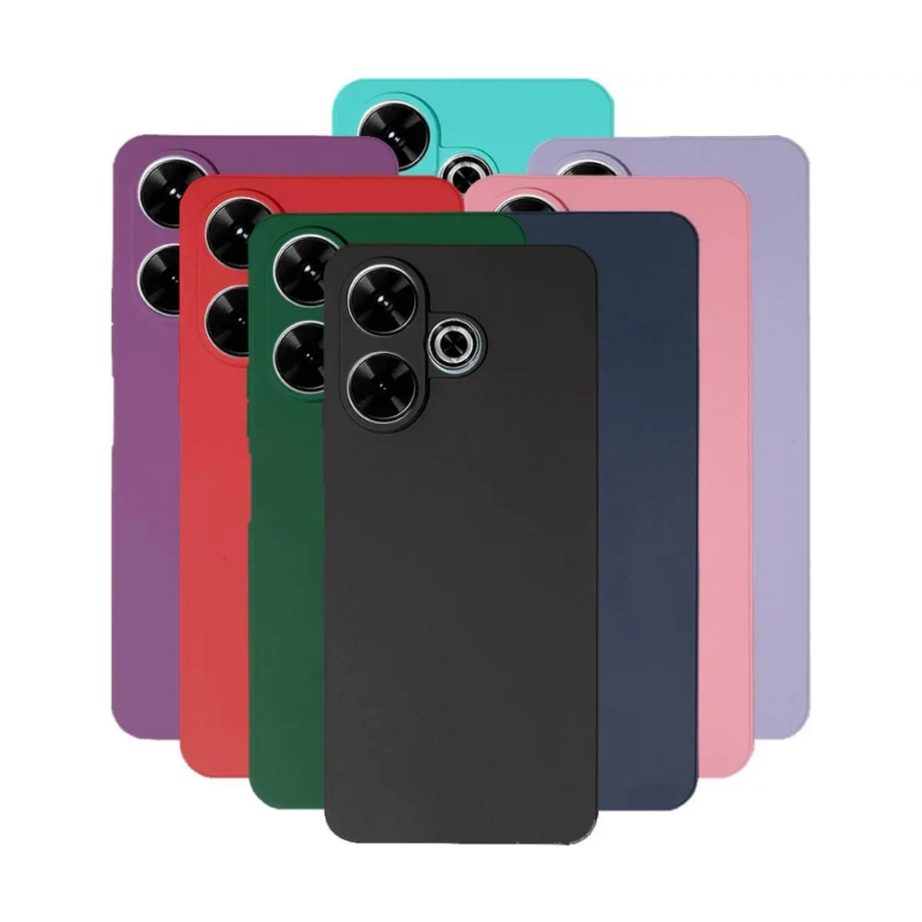 Kit 2X1 Xiaomi Redmi 13 4G- Película Frontal Ceramica 3D + Capa Colorida Aveludada Silicone