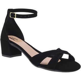 Sandália Feminina em X Nobuk Saltinho Quadrado 203-025 em Oferta na Shopee