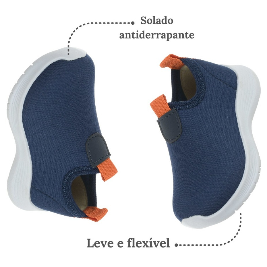 Tênis Meia Infantil Menina Menino Estiloso Calce Fácil Macio e Super Confortável