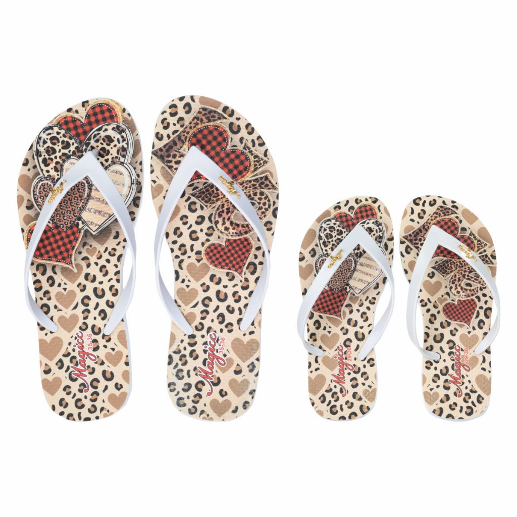 Chinelo Feminino Mãe e Filha Chinelo Feminino Chinelo Infantil Slim Love Magicc Bolsas CMF-003