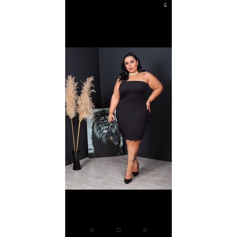 Vestido tomara que caia Sara Plus Size Tamanho 46/50