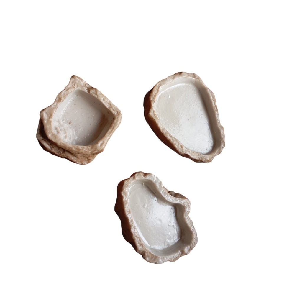 Comedouro+bebedouro Gecko 03 Peças (milk) Cb-1208-3 * Kae em Oferta na Shopee