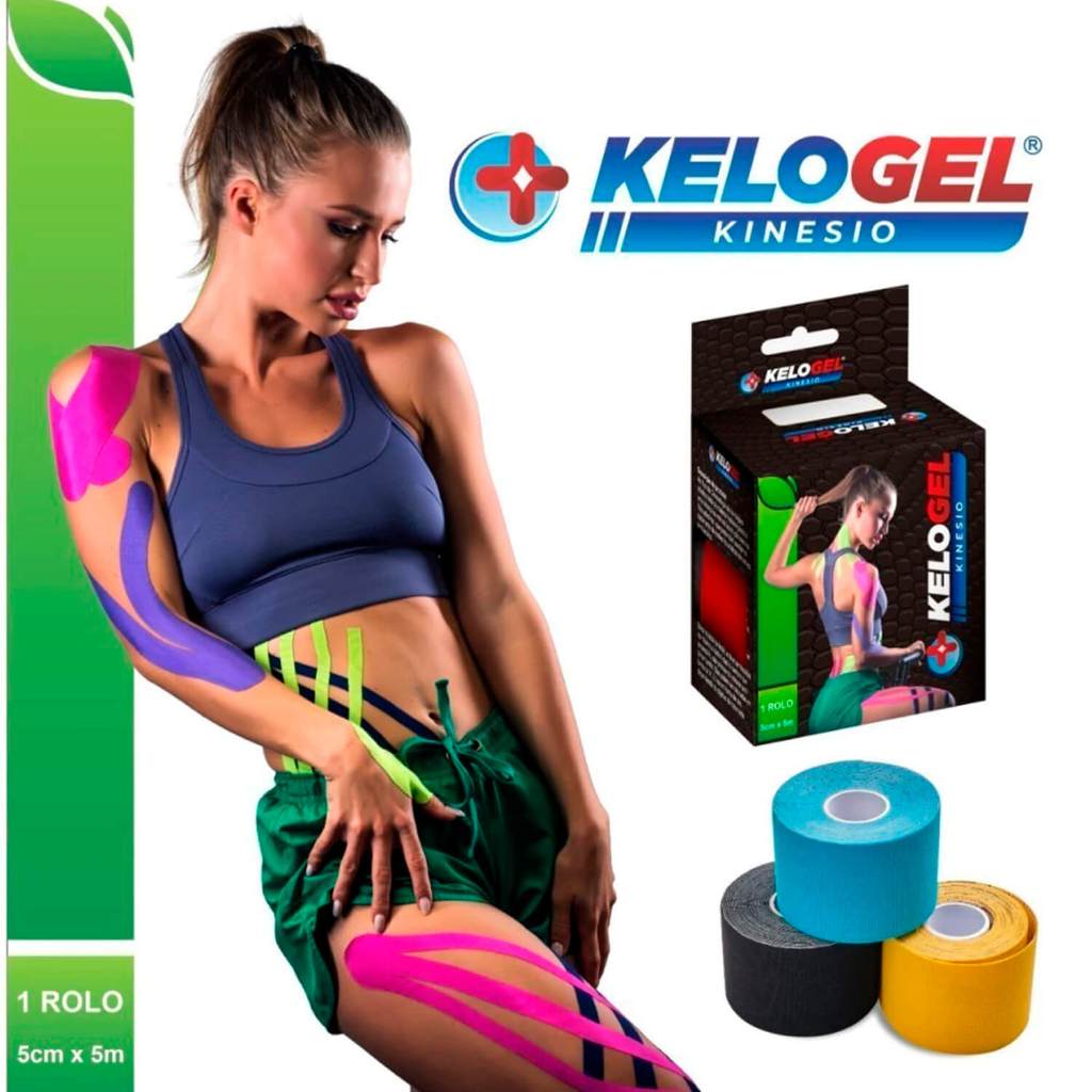 Fita Kinesio Tape Kelogel Bandagem Elástica Premium 5cmx5m 1un