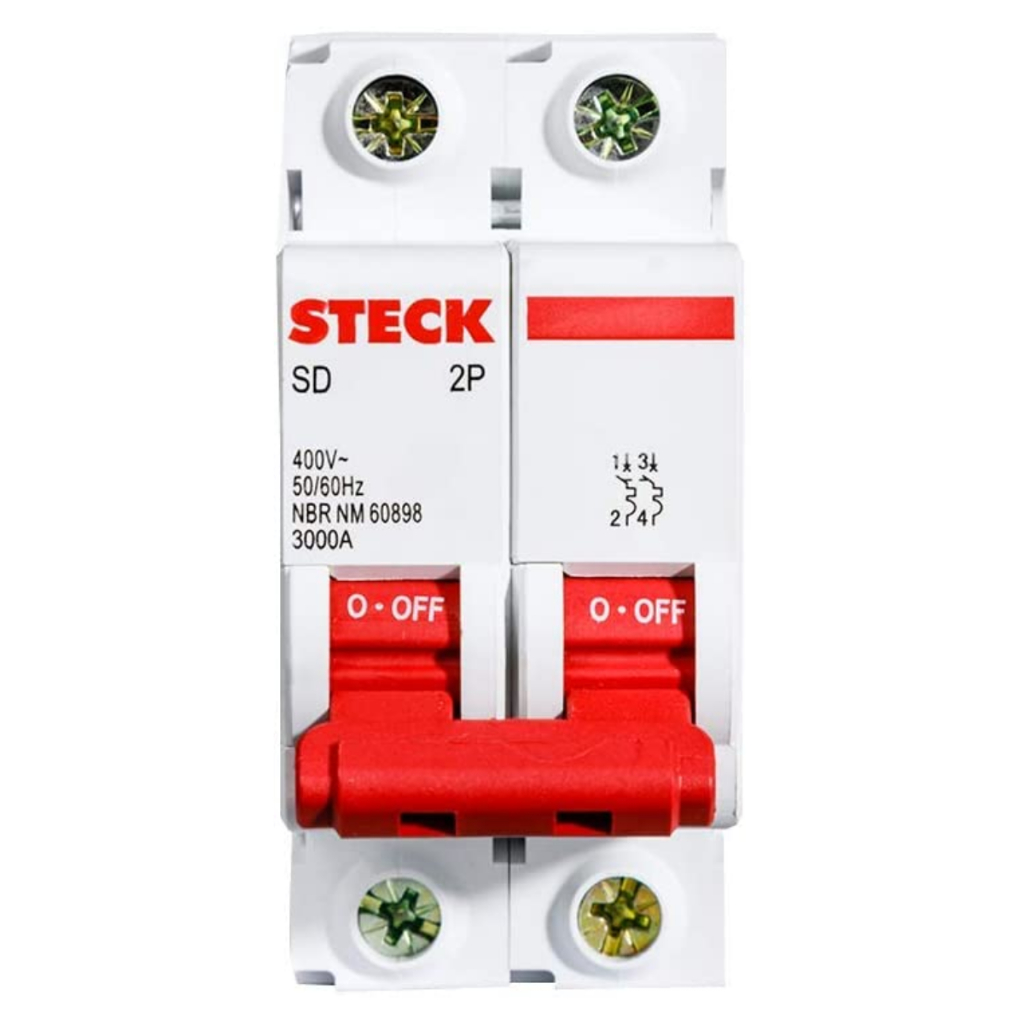 Disjuntor Bipolar Série SD62 50A 2P Curva C Steck
