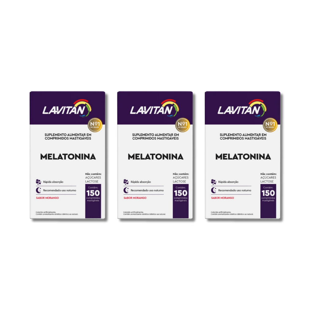03 Un Lavitan Sono 150 Comprimidos Sabor Morango