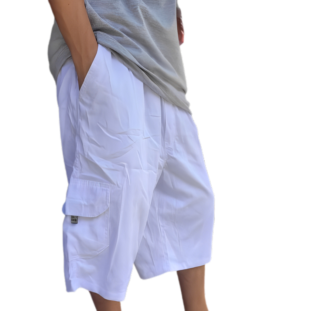 Bermuda Cargo Sarja branca Dazzling Original 6 Bolsos Top em Oferta na Shopee