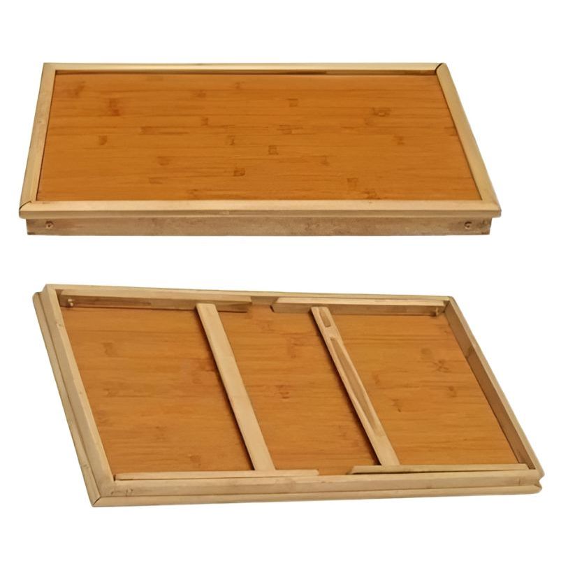 Bandeja Mesa Café Da Manhã Bambu Com Pé Dobrável Para Cama - Envio Imediato