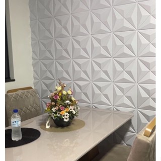 Placa PVC 3d Revestimento De Parede Decorativa 25 cm em Oferta na Shopee