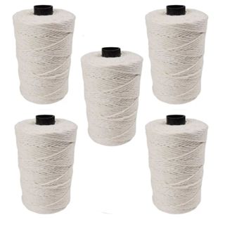 Kit com 5 ou 10 Barbantes de Algodão Cru (74 e 100 m) Cor Natural - Piratininga | Escolar em Oferta na Shopee