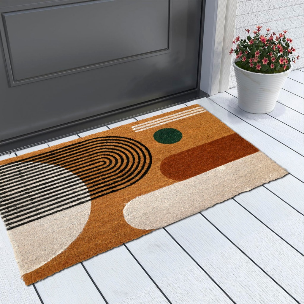 Capacho Fibra de Coco Tapete Porta de entrada Kapazi 75x50cm Estampa Urban Moderno em Oferta na Shopee