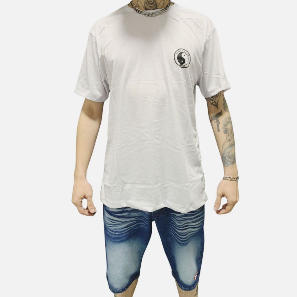 Conjunto Cyclone Bermuda Jeans e Camiseta Branca Town&Country