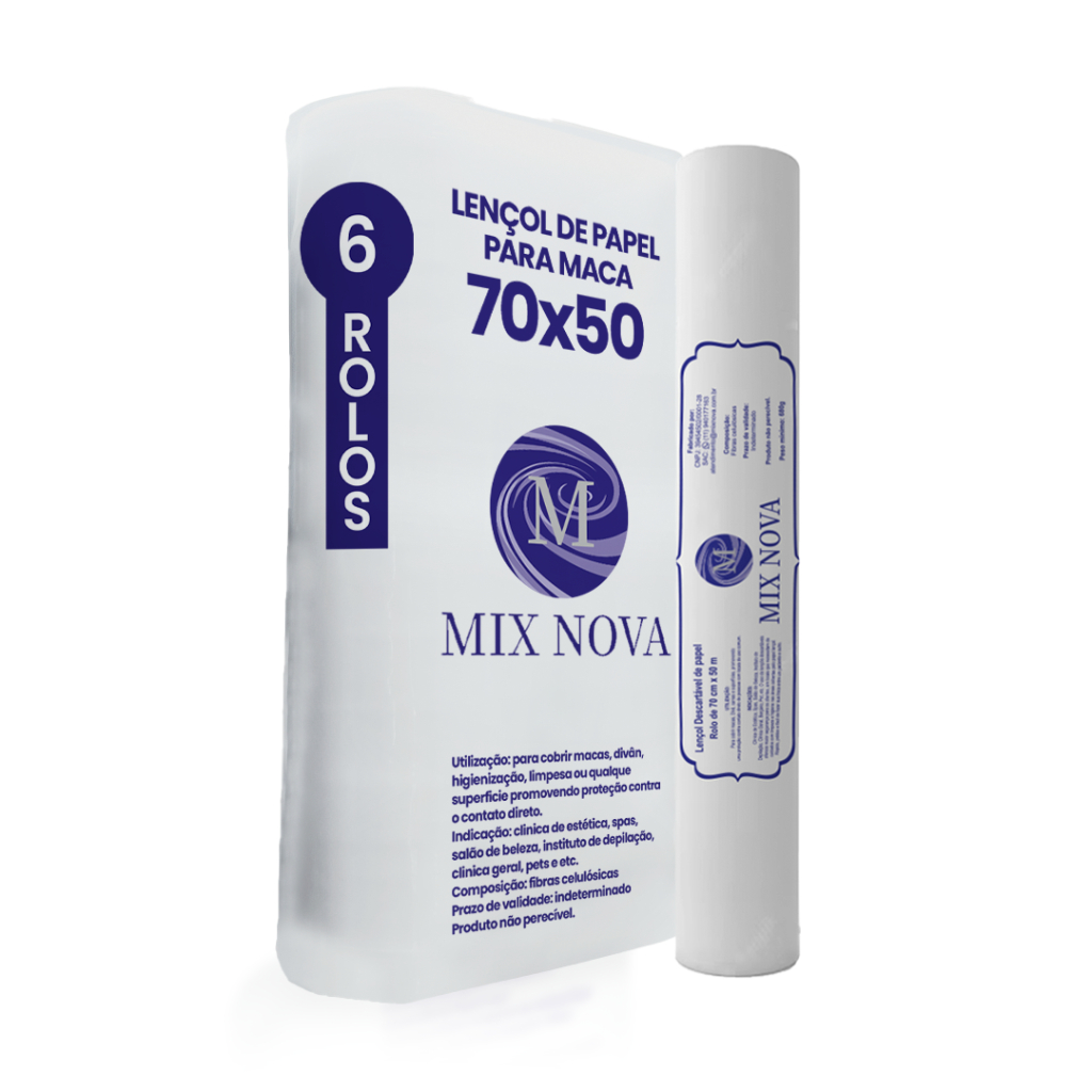 Lençol Descartavel Papel Hospitalar Maca 70x50 Cx 06 Rolos em Oferta na Shopee