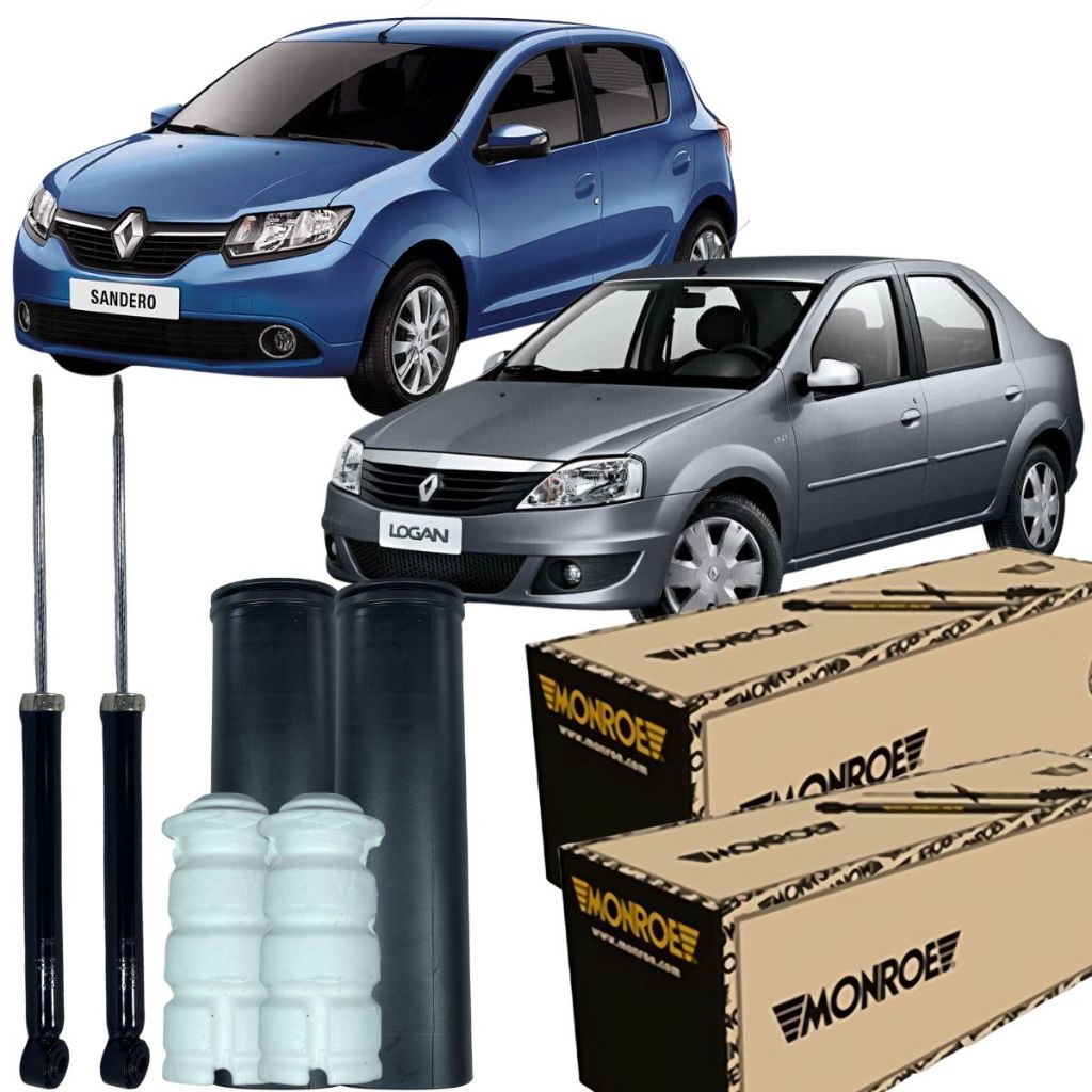 Kit Amortecedor Coifa Batente Traseiro Sandero 2007 Á 2014 em Oferta na Shopee