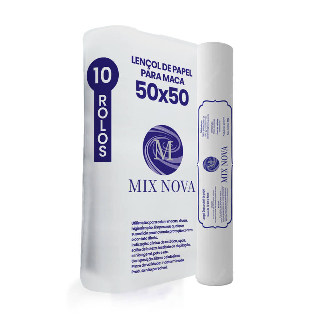 Kit 10 Lençol Descartável Papel Hospitalar Maca 50x50mt - 10 Rolos em Oferta na Shopee
