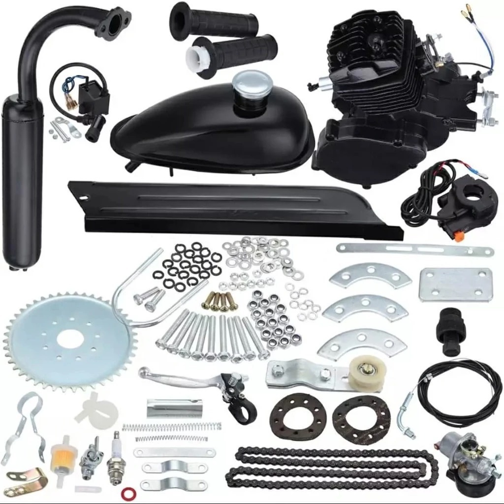 Detalhes do Kit Completo Motor Para Bike 80 Cilindradas Bicicleta Motorizada