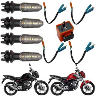 Kit 4 Pisca Led Cb Twister + 4 Adaptador de Pisca Led + Rele 2 Pinos 12v Titan Fan 160 2016 a 2024 em Oferta na Shopee