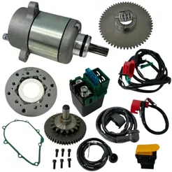 Kit Sistema Partida Eletrica Honda Biz 125 2006 Até 2010 Completo S/ Magneto