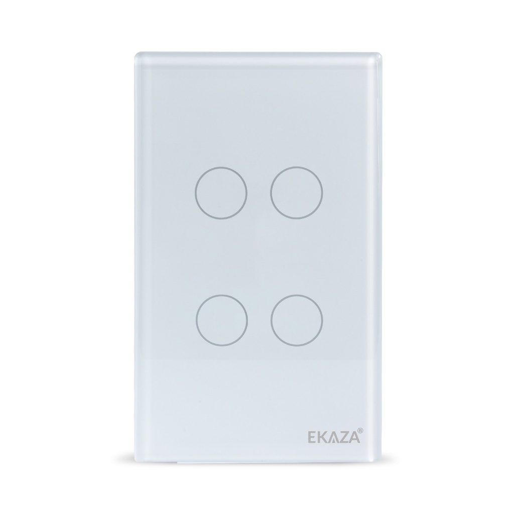Ekaza Interruptor Inteligente Zigbee vidro 2.5d 4botão Touch Alexa Google home