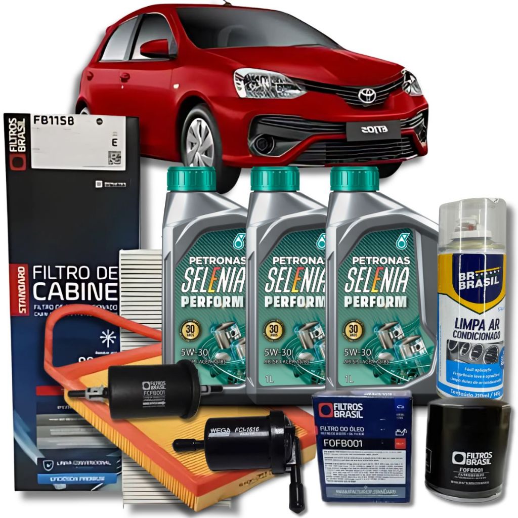 Kit Revisão Toyota Etios 1.3/1.5 16V 2013 2014 2015