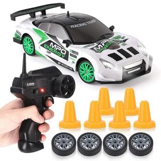 Carrinho de Controle Drift Rally Recarregável Com Luzes Tração 4WD ENVIO RÁPIDO