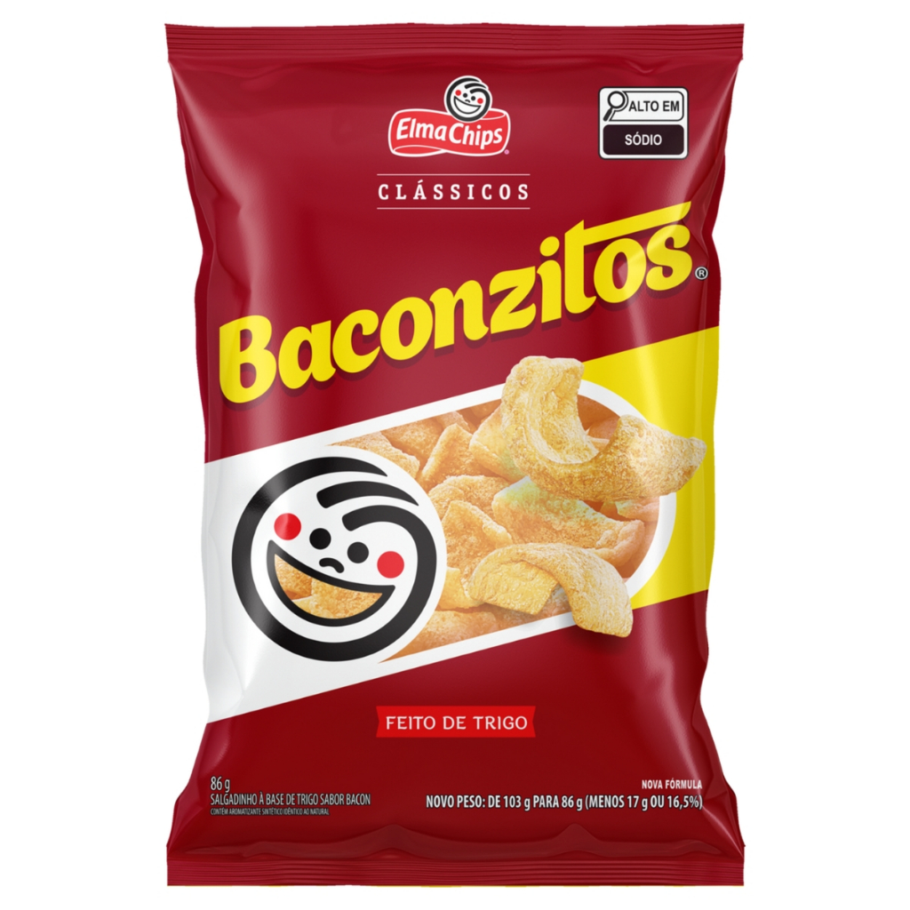 Salgadinho Baconzitos 86g Elma Chips em Oferta na Shopee