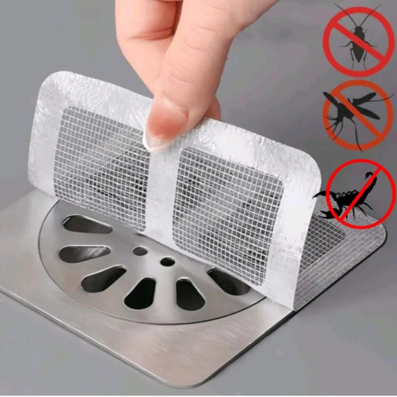 10/20/30/40/50 Tela Protetora Filtro Adesivo Para Ralo Banheiro Cozinha Quintal Coletor De Cabelo Ant Inseto em Oferta na Shopee