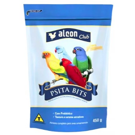 Alcon Club Psita Bits- 450g - Ração Extrusada Pássaros