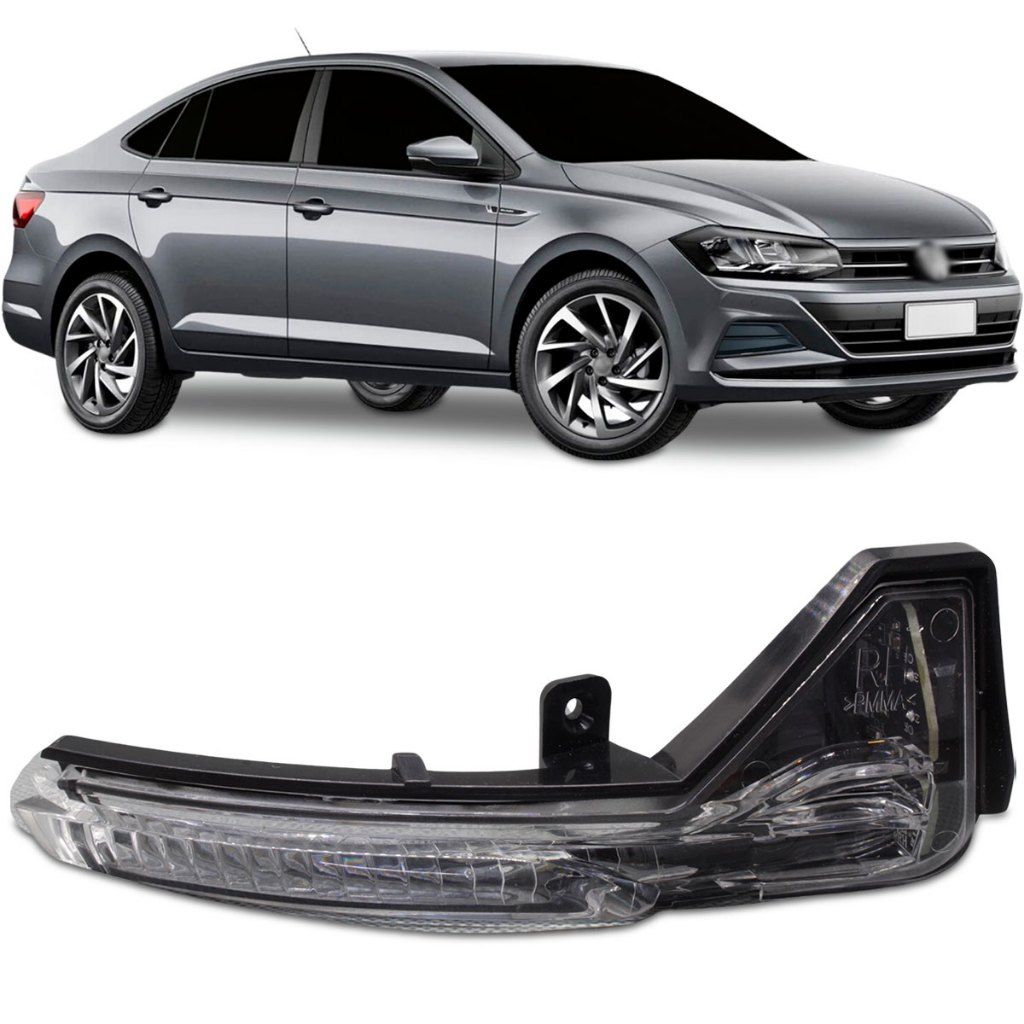 Pisca do Retrovisor Polo Virtus 2018 2019 2020 2021 2022 Cristal Original Lado Direito