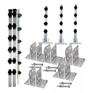 5 Big Haste Cerca 25x25 1 Metro 6 Isoladores W + Suporte em Oferta na Shopee