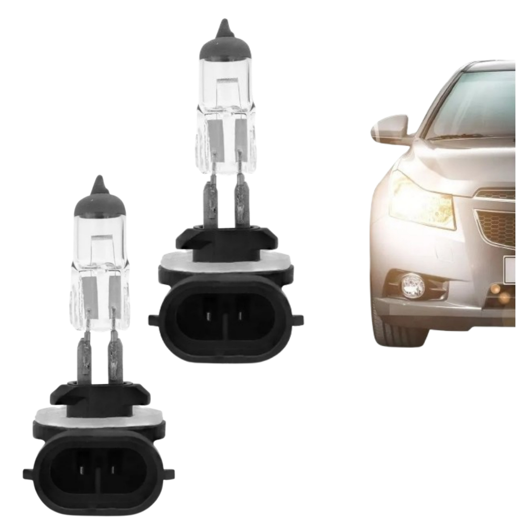Lâmpada H27 12v 27w Carro Farol milha Comum Amarela Farolete Ix35 halogena - par