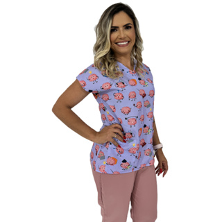 Conjunto estampado psicologia autismo psicopedagoga TEA Scrub Pijama Cirurgico em Oferta na Shopee
