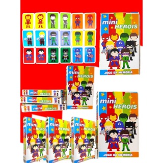 Kit 20 Jogo Da Memoria Mini Herois Infantil P/ Kit Festa Aniversario Lembrancinha Quermesse novo em Oferta na Shopee