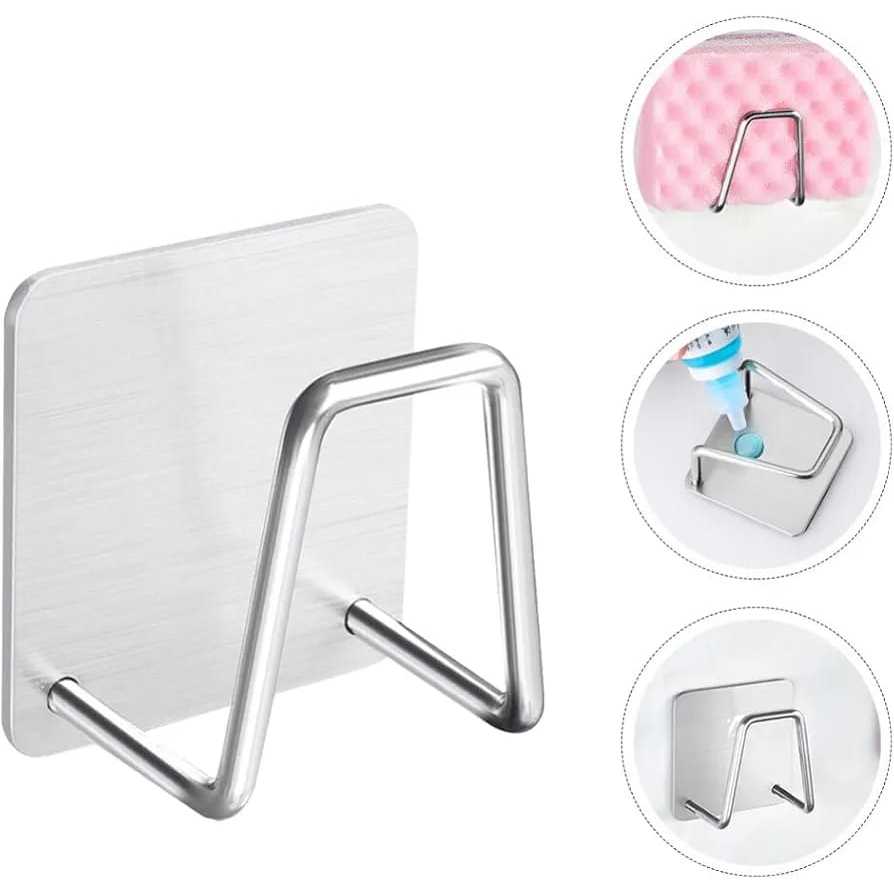 Suporte Porta Esponja para bucha de pia Prateleira de cozinha Qualidade Aço inoxidável