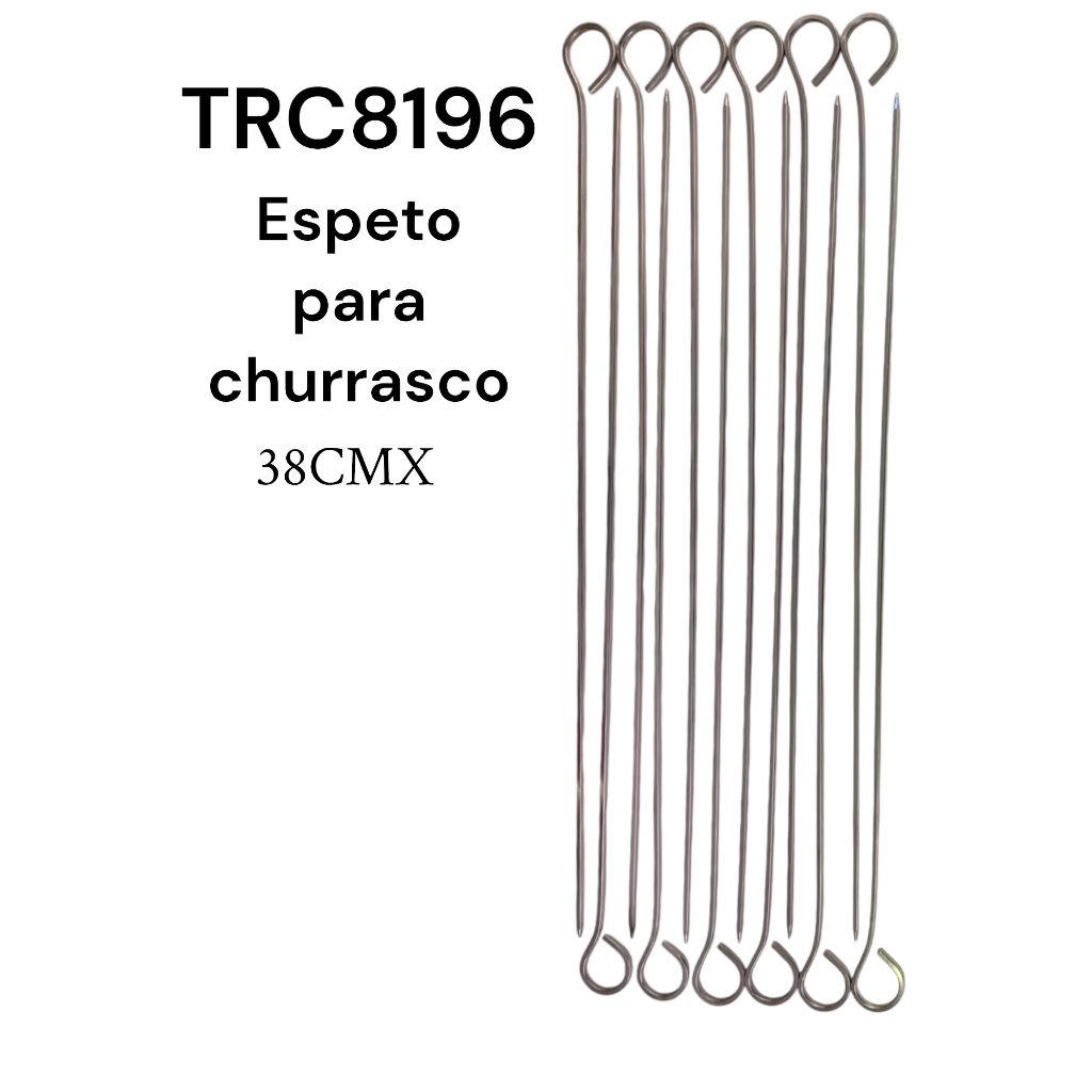 Jogo De Espetos De Churrasco Aço Inoxidável Reutilizável