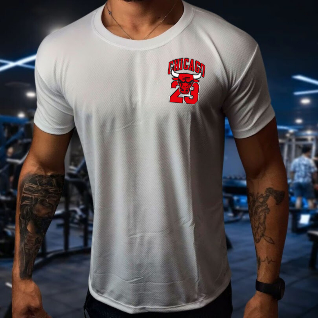 Camisa Dry Fit  Masculina - Modelo CHC 23 Academia, Corrida, CrossFit, Ideal Para Treinos Intensos, tecido leve em Oferta na Shopee