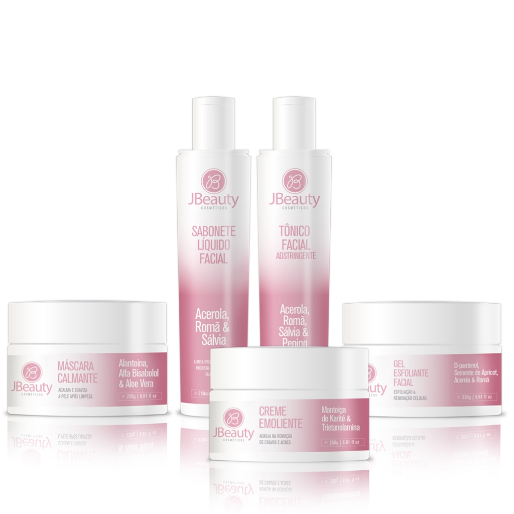 Kit Limpeza De Pele Profissional Jbeauty 5 Itens