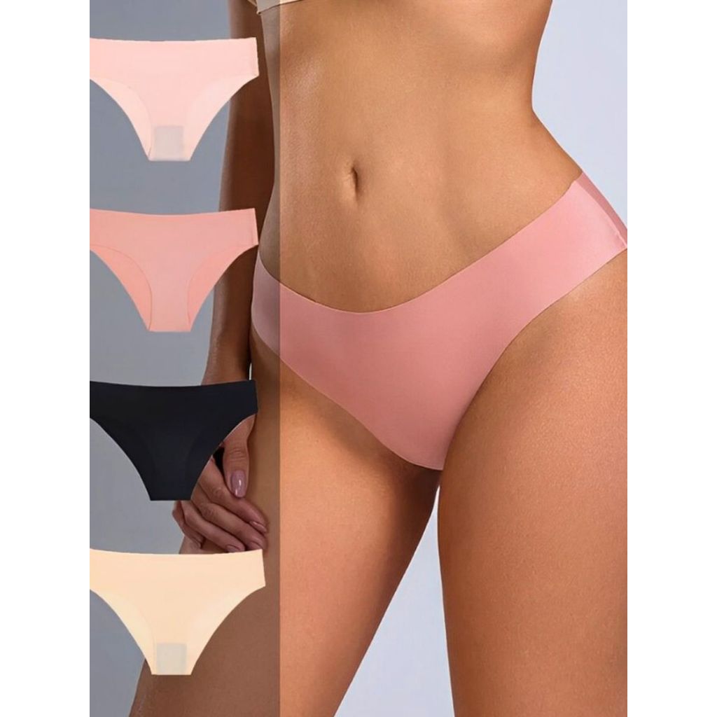 Kit Com 5 Calcinhas Sem costura Tanga corte a Laser PROMOÇÃO - Tanga Laser em Oferta na Shopee