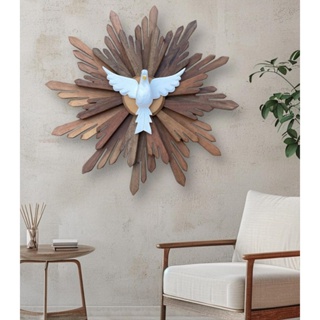 Lindo Resplendor do Divino Espirito Santo em madeira raios duplos 60 x 60 cm -Artigos Religiosos em Oferta na Shopee