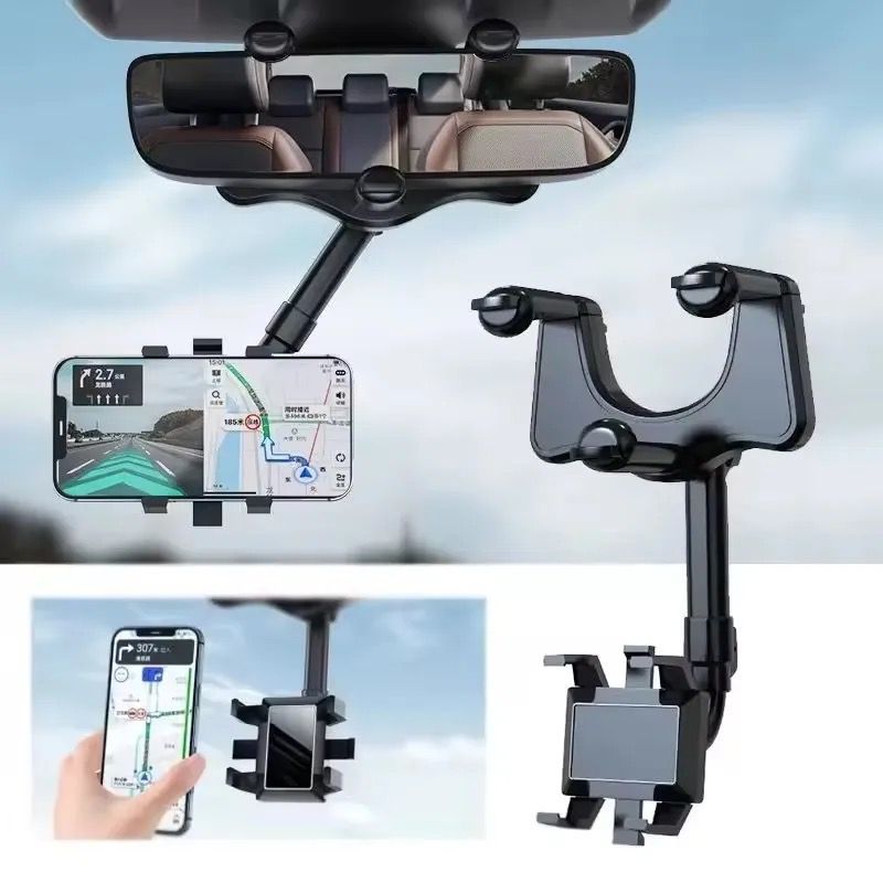 Suporte Espelho Retrovisor Central Para Celular Extensível Giro 360ºMDL002