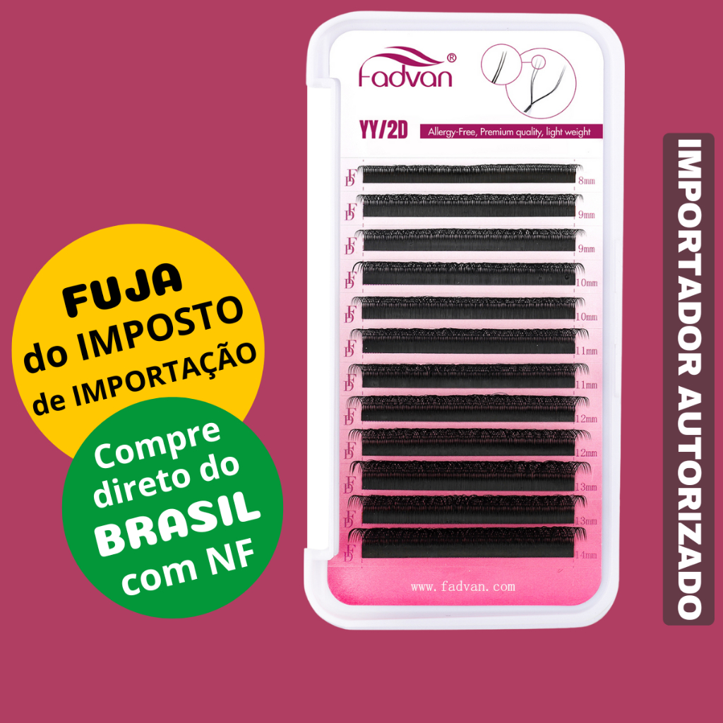 Cílios Y Fadvan Individual ou Mix Marrom Preto C D M Volume Brasileiro Alongamento Extensão De Cílios Escolha Tamanho