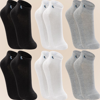 Kit De 6 Pares De Meias Lupo Sport Cano Curto Unissex Algodão Tamanho 33 ao 44